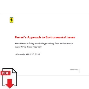 Ferrari’s approach to environmental issues 2010 PDF (uk)