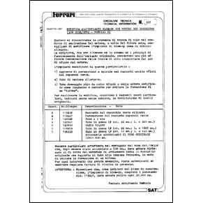 1982 Ferrari technical information n°0397 (Modifica all'impianto blow-by sui motori 308 iniezione (308 GTBi/GTSi - Mondial 8)) (reprint)