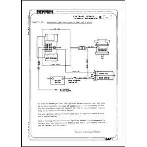 1982 Ferrari technical information n°0402 (Electronic ignition system on Dino 246 E model) (reprint)