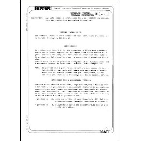 1986 Ferrari technical information n°0453 (Aggiunta diodo di protezione (dis. no. 120307) su connettore per centralina accensione Microplex) (reprint)