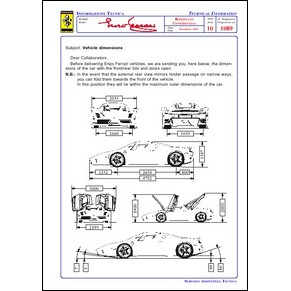 Circulaire technique n°1089 2002 Ferrari Enzo (Vehicule dimensions) (copie)