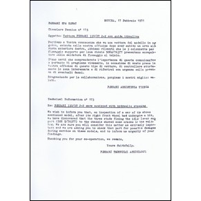 1971 Ferrari technical information n°0173 330 GT 2+2 (Ferrari 330 GT 2+2 cars equipped with hydraulic steering) (reprint)