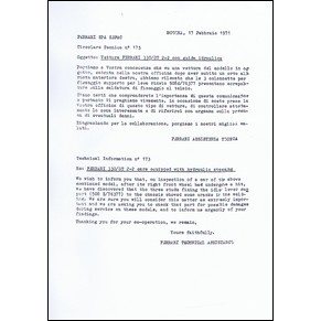 1971 Ferrari technical information n0173 330 GT 2+2 (Ferrari 330 GT 2+2 cars equipped with hydraulic steering) (reprint)