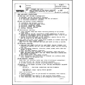 1972 Ferrari technical information n°0202 (Rules requested by the present american canadian laws regarding pre-delivery inspection) (reprint)