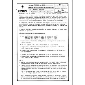 1977 Ferrari technical information n°0294 e Dino (Articolazioni per sospensioni) (reprint)