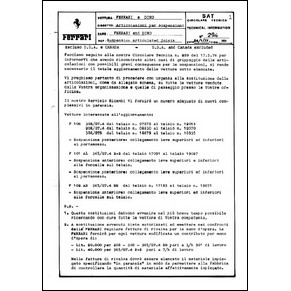 1977 Ferrari technical information n0294 e Dino (Articolazioni per sospensioni) (reprint)