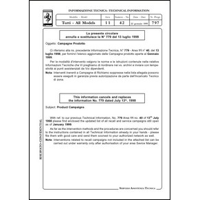 1999 Ferrari technical information n0797 (Product campaigns) (reprint)