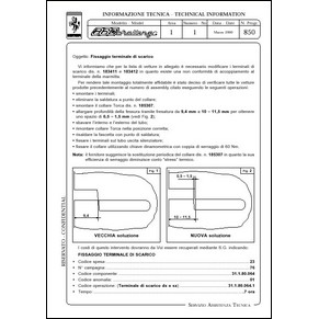2000 Ferrari technical information n°0850 360 Challenge (Fissaggio terminale di scarico) (reprint)