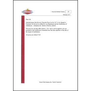 Classiche bulletins (Usa)