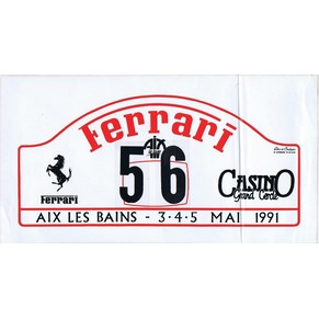 Club Ferrari France - Sticker Grand Prix d'Aix les Bains 3.4.5 Mai 1991