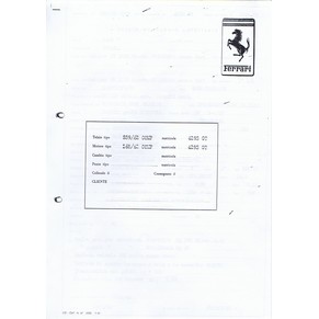 Feuille de fabrication