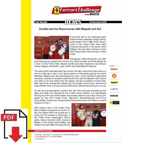 Ferrari 430 Challenge 2009 news Finali Mondiali PDF (uk)