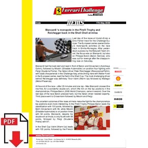 Ferrari 430 Challenge 2009 news Imola PDF (uk)