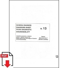 1990 Ferrari Diagnosis sheet n°13 Bosch Motronic M 2.7 (Sonde Lambda) 348/Mondial T PDF (it/fr/uk/de)