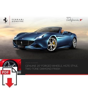 Ferrari genuine California T 20" forged wheels HGTE style two-tone diamond finish PDF (uk)