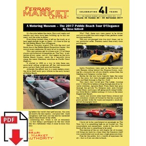 Ferrari market letter 2017 volume 42 number 20 - A Motoring Museum – The 2017 Pebble Beach Tour D’Elegance PDF (us)