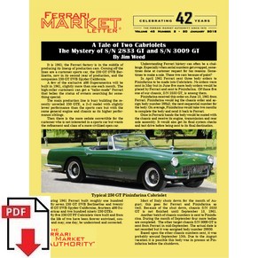 Ferrari market letter 2018 volume 43 number 02 - A Tale of Two Cabriolets The Mystery of S/N 2833 GT and S/N 3009 GT PDF (us)