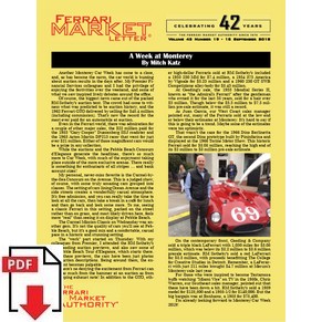Ferrari market letter 2018 volume 43 number 19 - A Week at Monterey PDF (us)