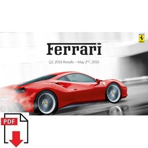 Ferrari N.V. results 2016 Q1 PDF (uk)