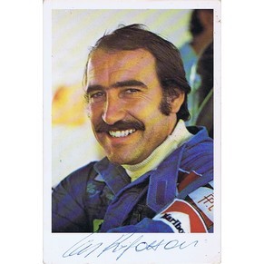 Ferrari official postcard 1975 Clay Regazzoni signed by the driver