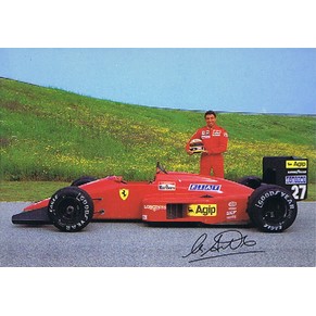 Ferrari official postcard 1987 Michele Alboreto / F1/87 471/87
