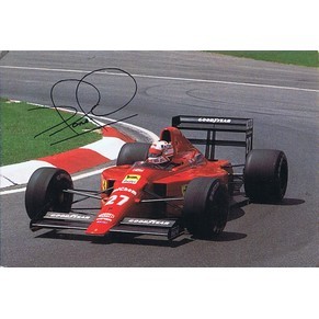 Carte postale officielle Ferrari 1989 Nigel Mansell / 640 574/89