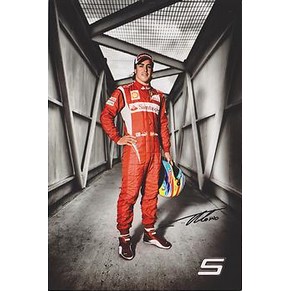 Ferrari official postcard 2011 Fernando Alonso 3909/11