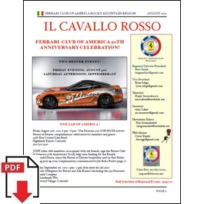 Il Cavallo Rosso Ferrari Club of America - Rocky Mountain region - 2012/08 PDF (us)