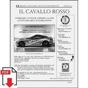 Ferrari Club of America - Rocky Mountain region PDF
