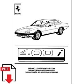 1983 Ferrari 400i owners manual 287/83 PDF (it/fr/de)