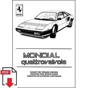 1983 Ferrari Mondial Quattrovalvole owners manual 285/85 PDF (it/fr/de)