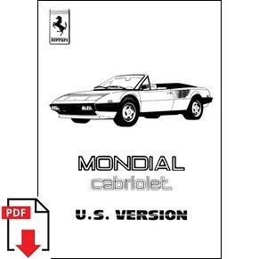 Manuel du conducteur 1984 Ferrari Mondial Cabriolet 309/84 PDF (it/us)