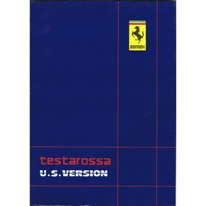 1986 Ferrari Testarossa owner's manual 451/86 (US version 1987 models)