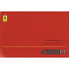 1998 Ferrari 456M GT + GTA owner's manual 1313/98 (US version model year 1999)