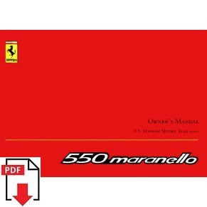 2000 Ferrari 550 Maranello owners manual 1636/00 PDF (it/fr/uk/de)