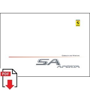 2010 Ferrari 599 SA Aperta owners manual 3757/10 PDF (Gebrauch und Wartung)