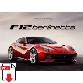 2012 Ferrari F12 Berlinetta owners manual 4285/12 PDF (Gebrauch und Wartung)