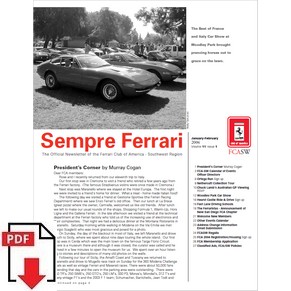 Sempre Ferrari Club of America - South West region - 2004 volume 11 issue 01 PDF (us)
