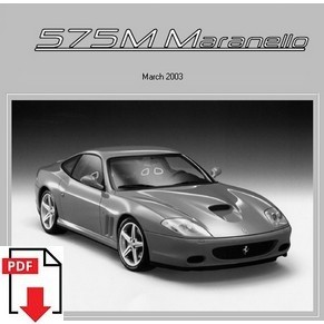 2003 Ferrari 575M Maranello service time schedule PDF (uk)