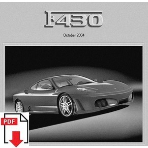 2004 Ferrari F430 service time schedule PDF (uk)