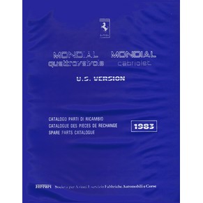 1983 Ferrari Mondial Quattrovalvole + Cabriolet spare parts catalogue 264/83