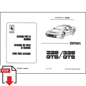 1985 Ferrari 328 GTB/GTS spare parts catalogue 374/85 PDF (it/fr/uk)
