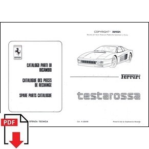 1985 Ferrari Testarossa spare parts catalogue 339/85 PDF (it/fr/uk)