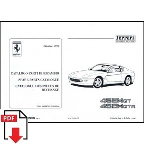 1998 Ferrari 456M GT + GTA spare parts catalogue 1426/98 PDF (it/fr/uk)