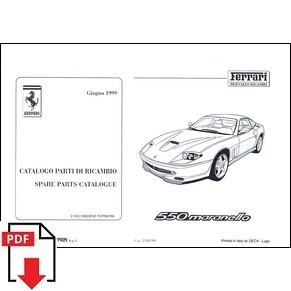 Catalogue des pièces de rechange 1999 Ferrari 550 Maranello 1501/99 PDF (it/fr/uk)
