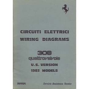 1983 Ferrari 308 Quattrovalvole wiring diagrams 273/83 (US Version 1983 models)