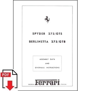 1964 Ferrari 275 GTB/GTS workshop manual PDF (uk)
