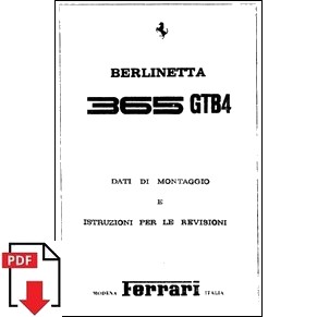 1975 Ferrari 365 GTB/4 Daytona workshop manual 103/75 PDF (it)