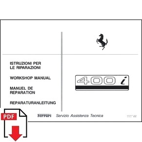 1985 Ferrari 400i workshop manual 338/85 PDF (it/fr/uk/de)