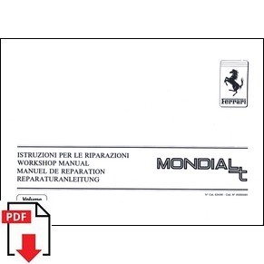 1990 Ferrari Mondial T workshop manual vol1 624/90 PDF (it/fr/uk/de)
